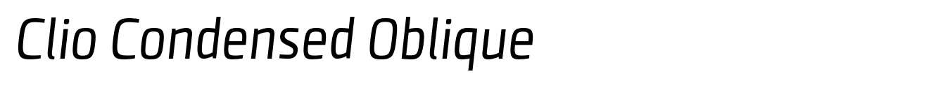 Clio Condensed Oblique image